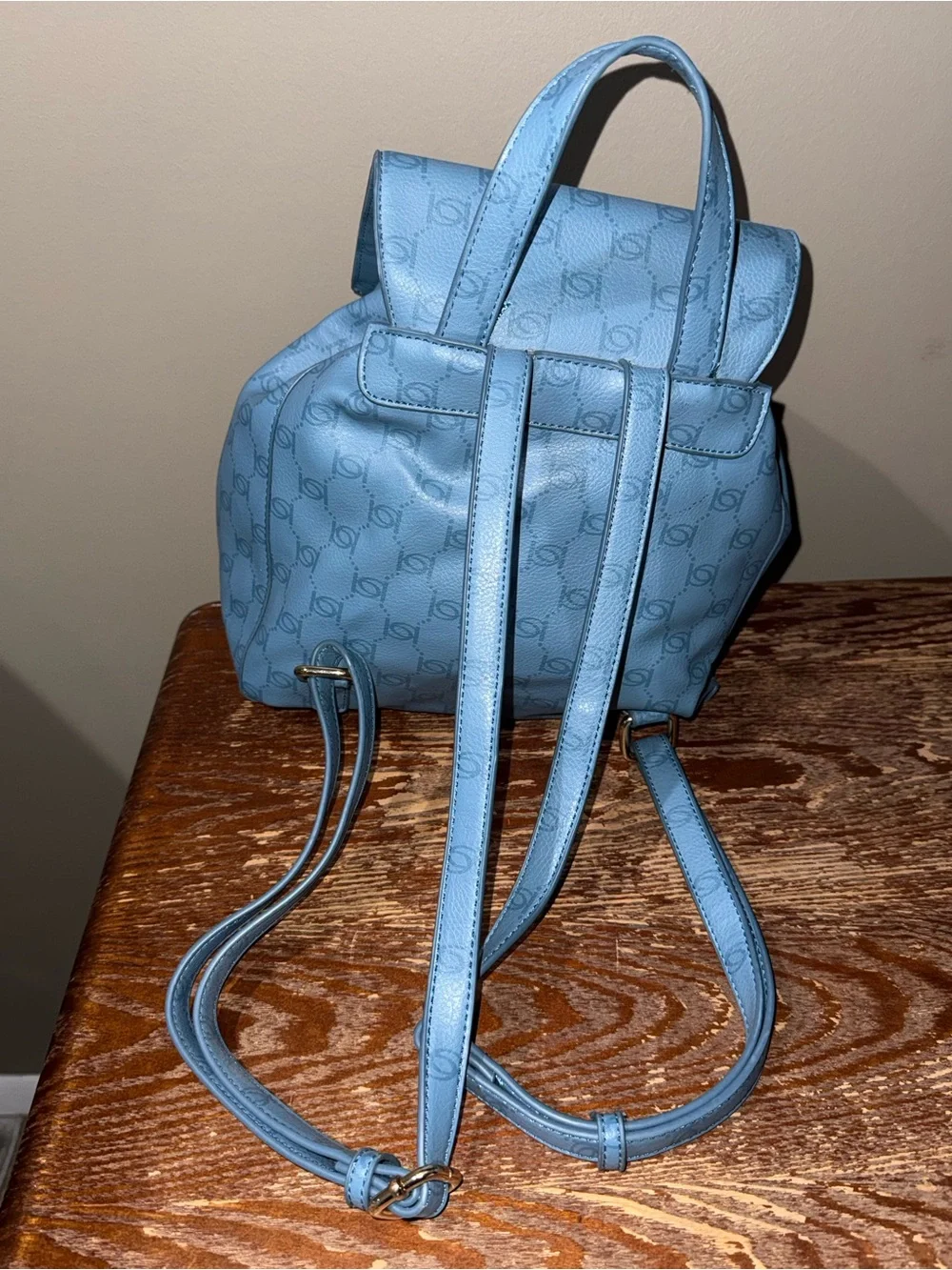 Light blue Bebe drawstring backpack